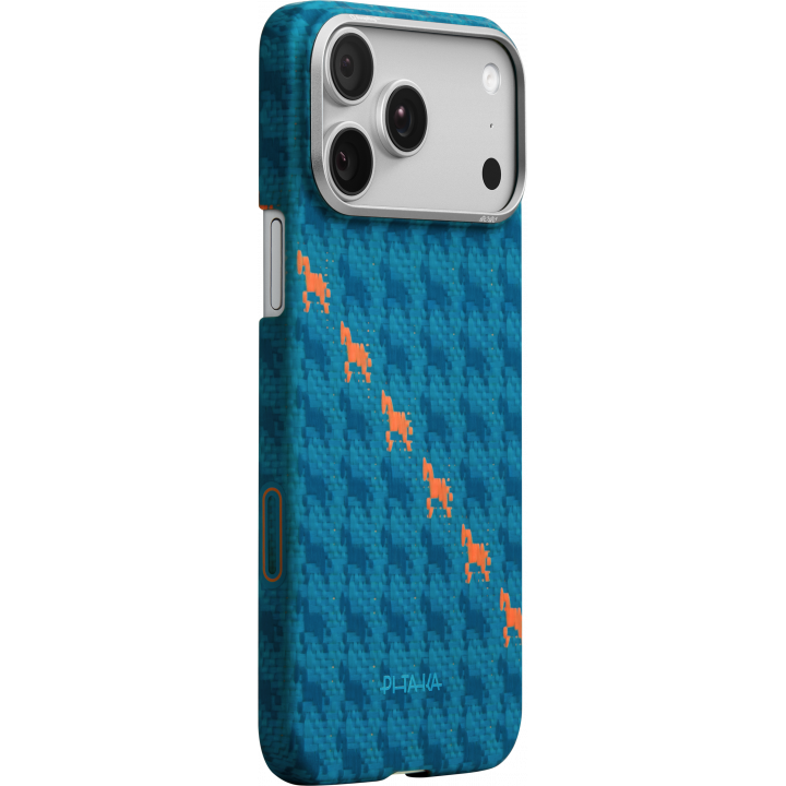 Ultra-Slim Case Pitaka 17 Pro Max, PitaTap, Indigo (Blue)